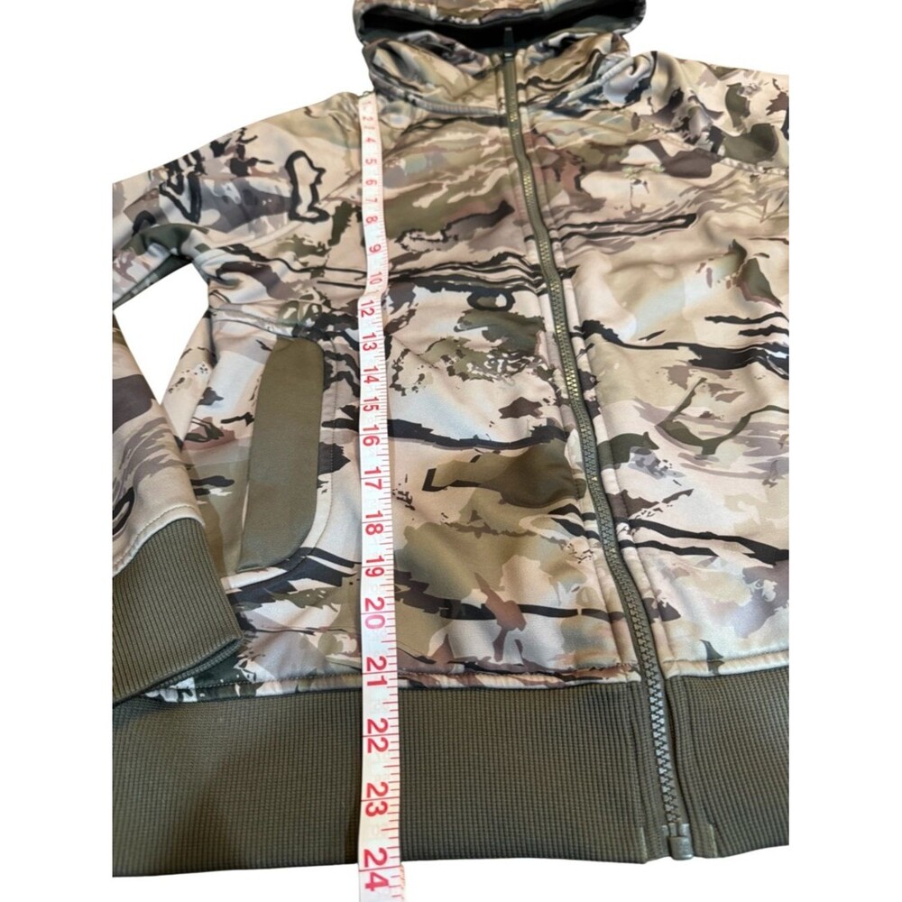 Under Armour Women's Camo Full-Zip Hoodie Jacket | Barren Camo/Tan Size Small - Picture 4 of 11
